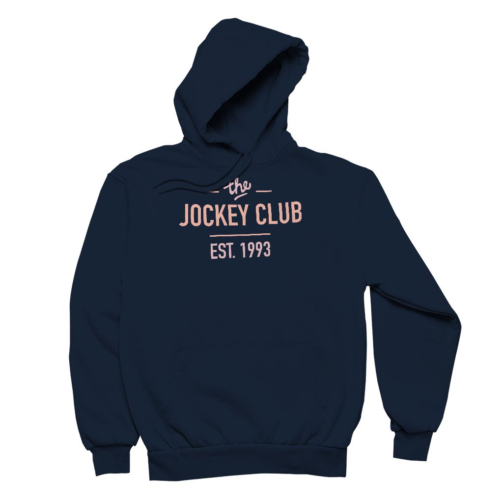 Jockey Club The Jockey Club Est 1993 Pink Text Hooded Sweatshirt-Jockey Club-Essential Republik