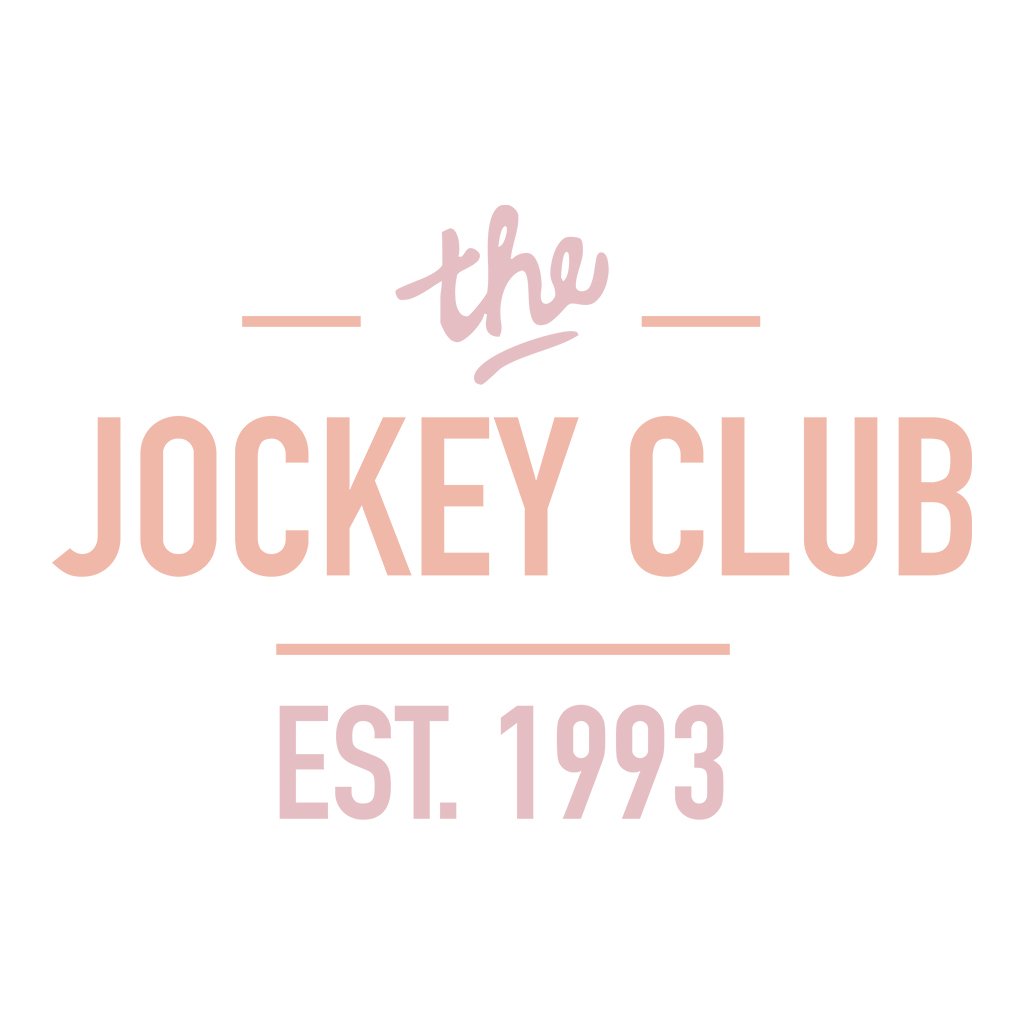 Jockey Club The Jockey Club Est 1993 Pink Text Men's Organic T-Shirt-Jockey Club-Essential Republik
