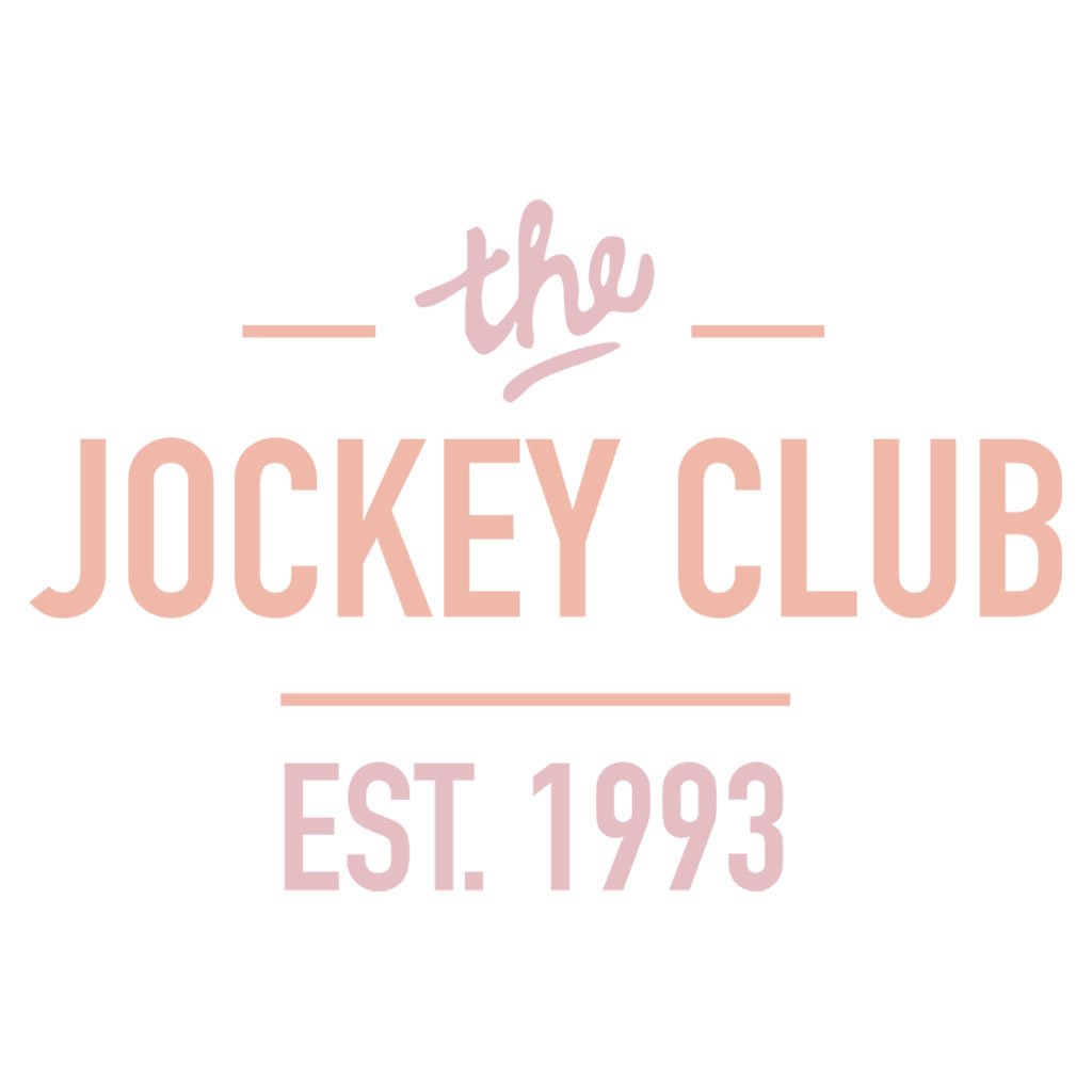 Jockey Club The Jockey Club Est 1993 Pink Text Girlie Cropped T-Shirt-Jockey Club-Essential Republik