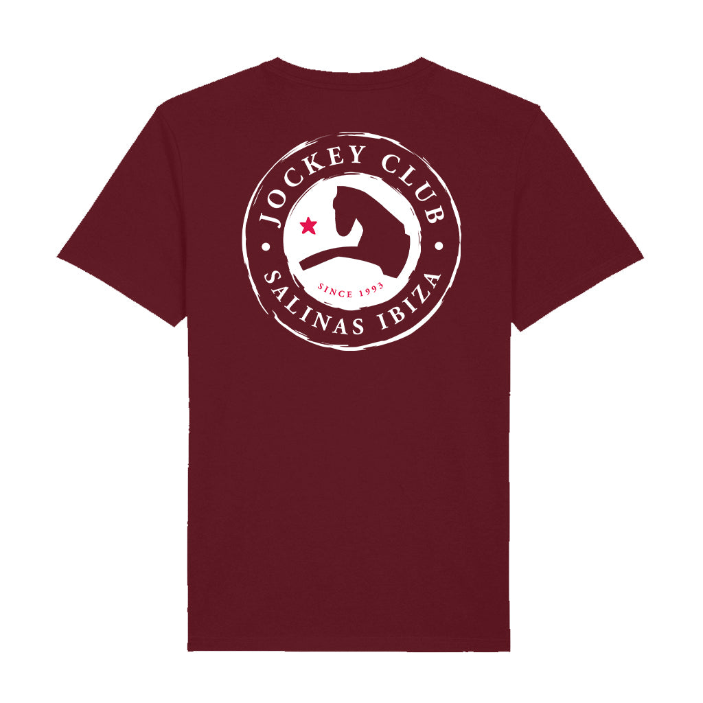 Jockey Club White Badge Men's Back Print Organic T-Shirt-Jockey Club-Essential Republik