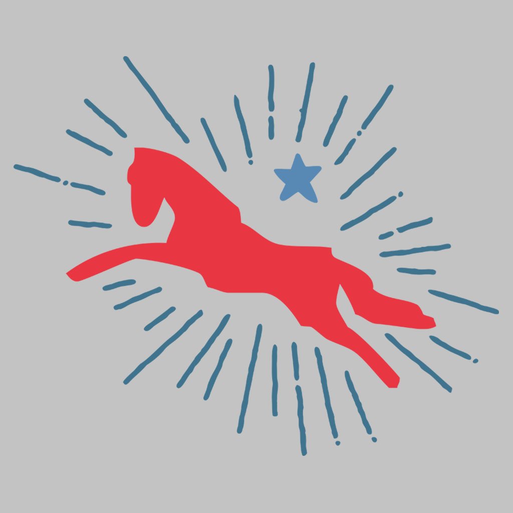 Jockey Club Red And Blue Sparkle Logo Women's High Neck Vest-Jockey Club-Essential Republik