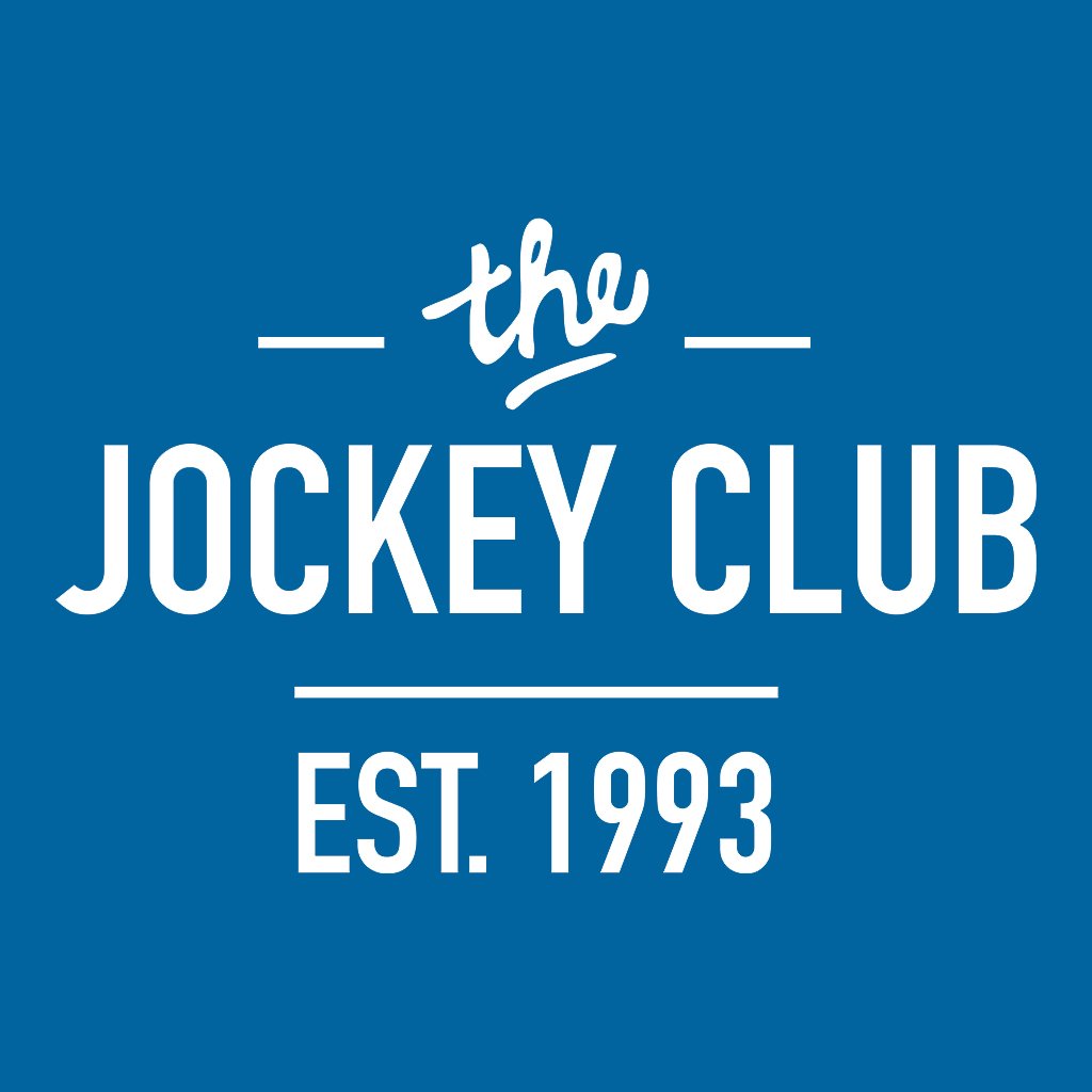 Jockey Club The Jockey Club Est 1993 White Text Men's Organic T-Shirt-Jockey Club-Essential Republik