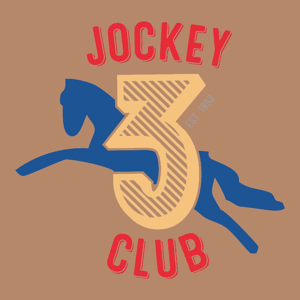 Jockey Club Orange No 3 Front And Back Print Men's Organic T-Shirt-Jockey Club-Essential Republik