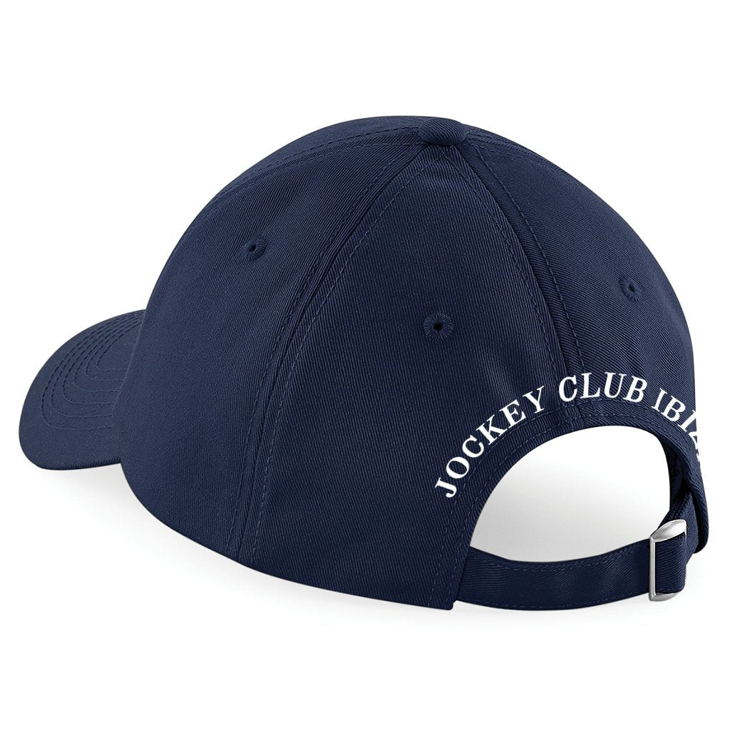 Jockey Club Ibiza White Logo Front And Back Print Classic Baseball Cap-Jockey Club-Essential Republik