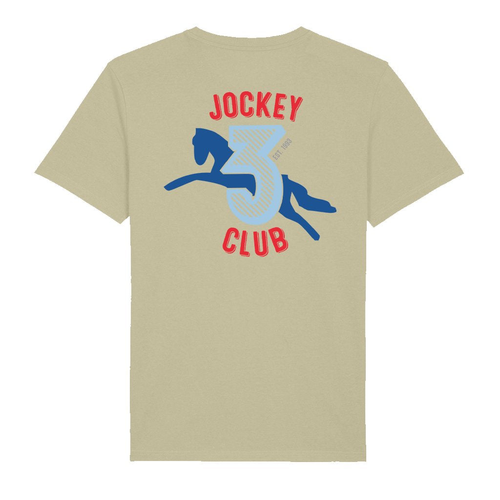 Jockey Club Blue No 3 Front And Back Print Men's Organic T-Shirt-Jockey Club-Essential Republik