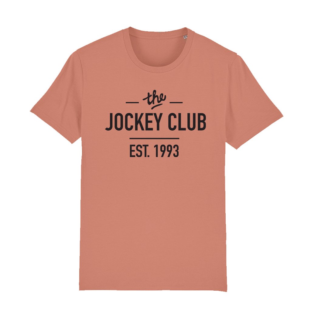 Jockey Club The Jockey Club Est 1993 Black Text Men's Organic T-Shirt-Jockey Club-Essential Republik