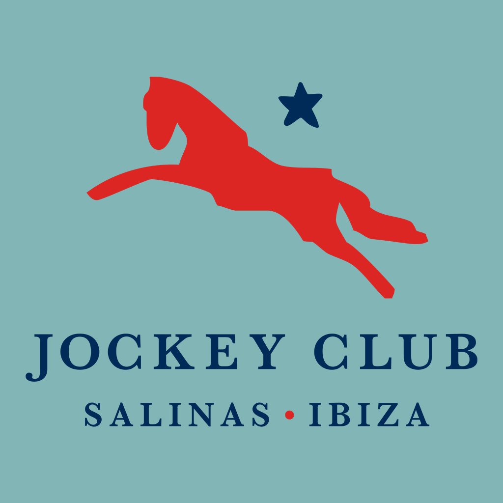 Jockey Club Salinas Ibiza Red And Navy Blue Logo Men's Organic T-Shirt-Jockey Club-Essential Republik