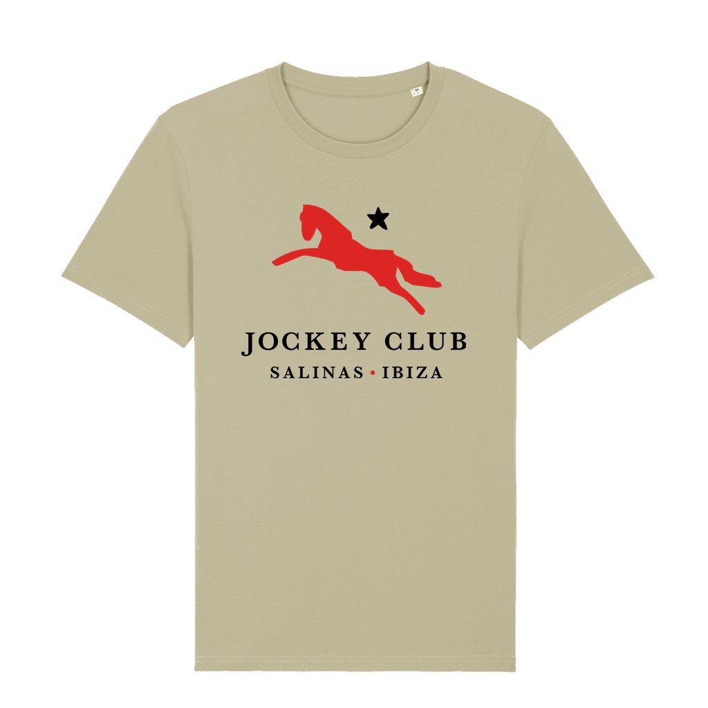 Jockey Club Salinas Ibiza Red And Black Logo Men's Organic T-Shirt-Jockey Club-Essential Republik