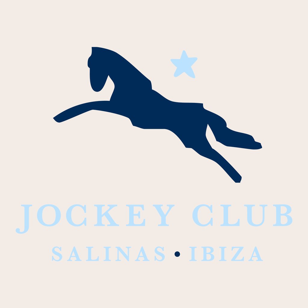 Jockey Club Salinas Ibiza Navy And Light Blue Logo Men's Organic T-Shirt-Jockey Club-Essential Republik