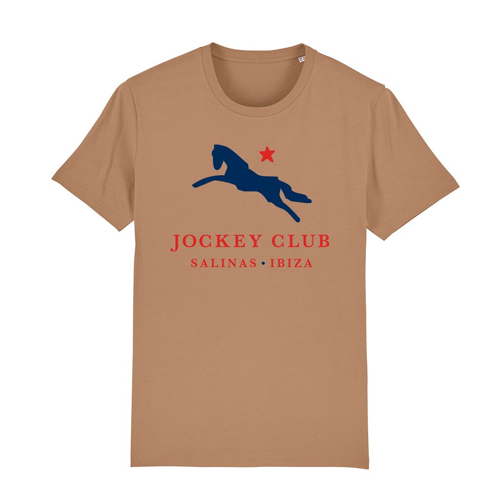 Jockey Club Salinas Ibiza Navy And Red Logo Men's Organic T-Shirt-Jockey Club-Essential Republik