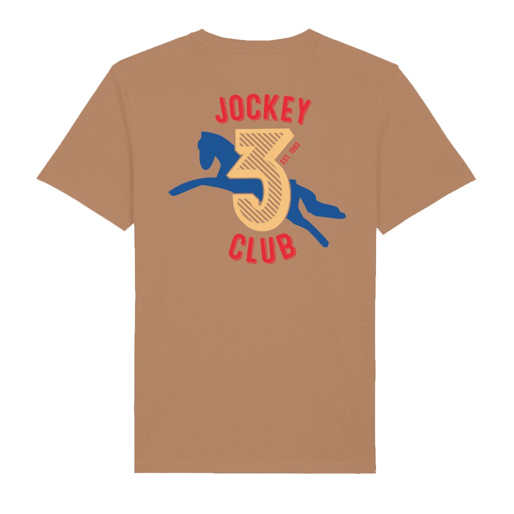 Jockey Club Orange No 3 Front And Back Print Men's Organic T-Shirt-Jockey Club-Essential Republik