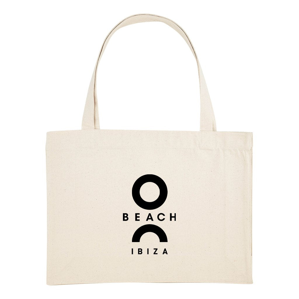 O Beach Logo Black Woven Shopping Bag-O Beach-Essential Republik