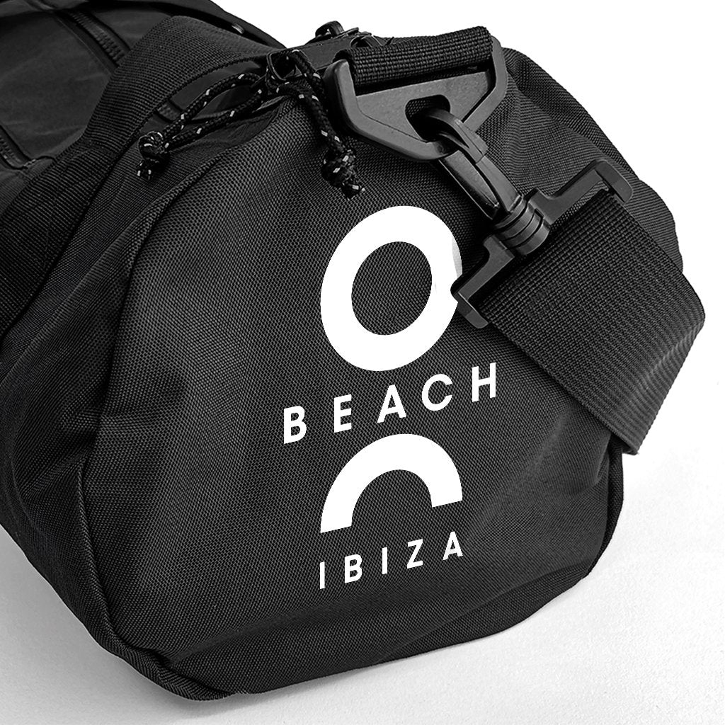 O Beach Logo White Recycled Barrel Bag-O Beach-Essential Republik