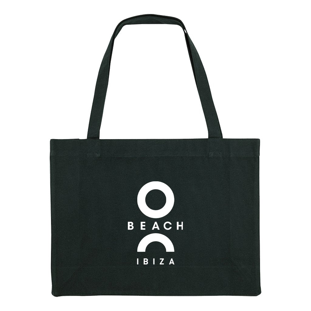 O Beach Logo White Woven Shopping Bag-O Beach-Essential Republik