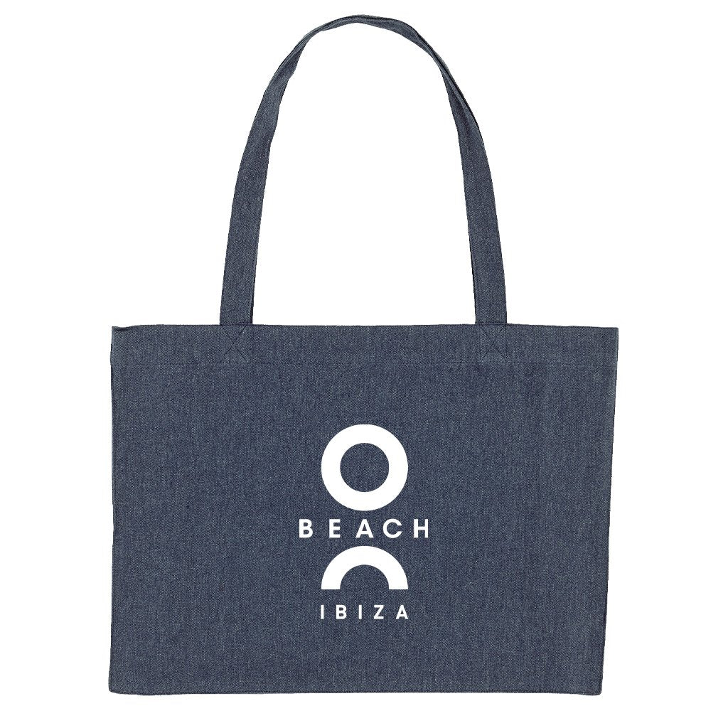 O Beach Logo White Woven Shopping Bag-O Beach-Essential Republik