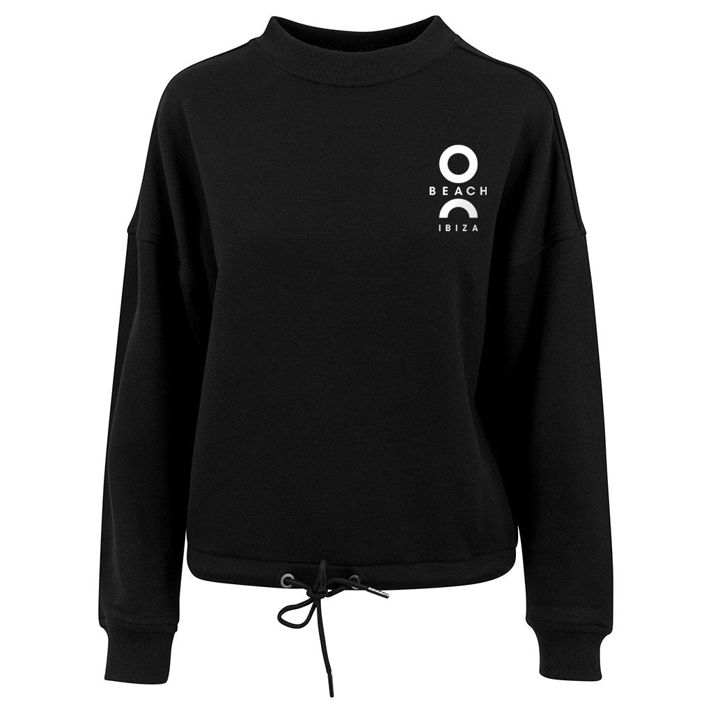 O Beach Logo Women's Oversize Drawstring Sweatshirt-O Beach-Essential Republik