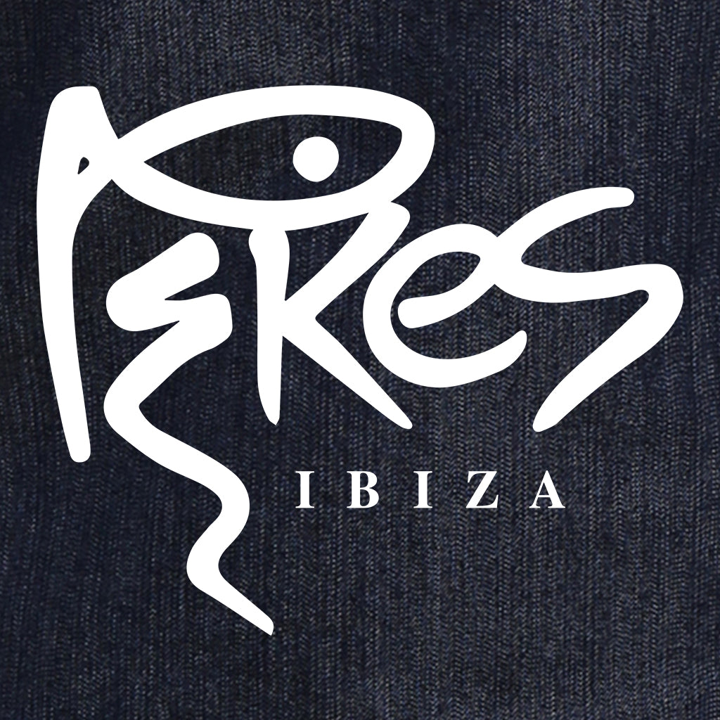Pikes Ibiza White Logo Denim Bib Apron-Pikes-Essential Republik