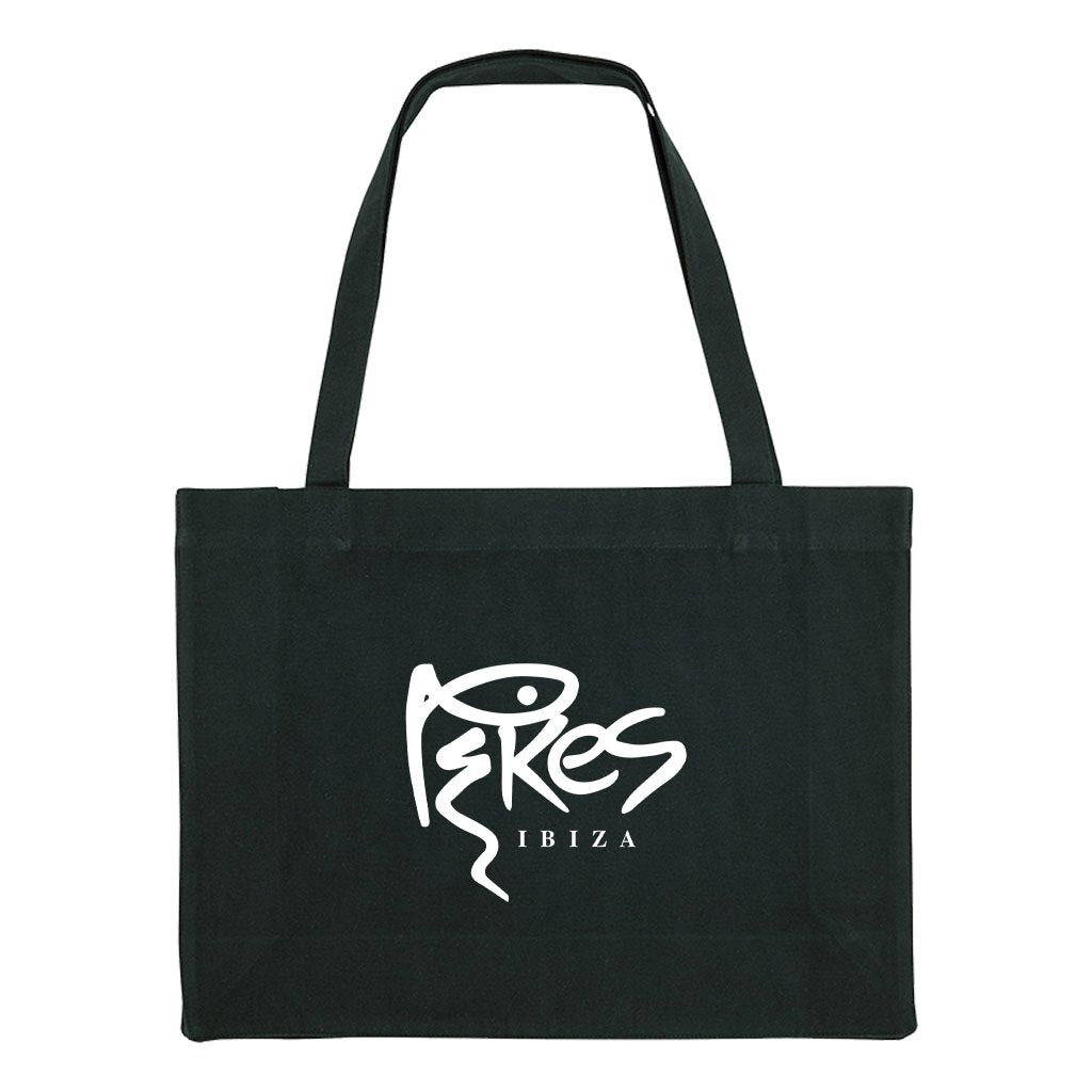 Pikes Ibiza White Logo Woven Shopping Bag-Pikes-Essential Republik