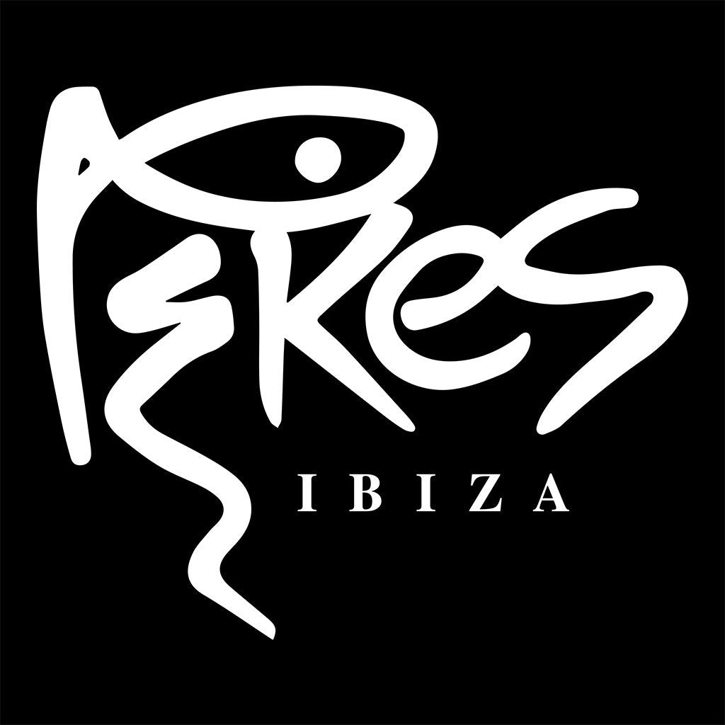 Pikes Ibiza White Logo Front And Back Print Unisex Iconic Zip-through Hoodie-Pikes-Essential Republik