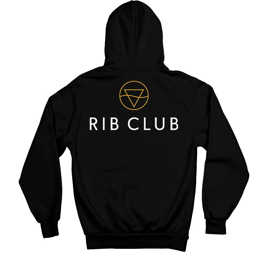 Rib Club Yellow And White Logo Front And Back Print Hooded Sweatshirt-Rib Club-Essential Republik