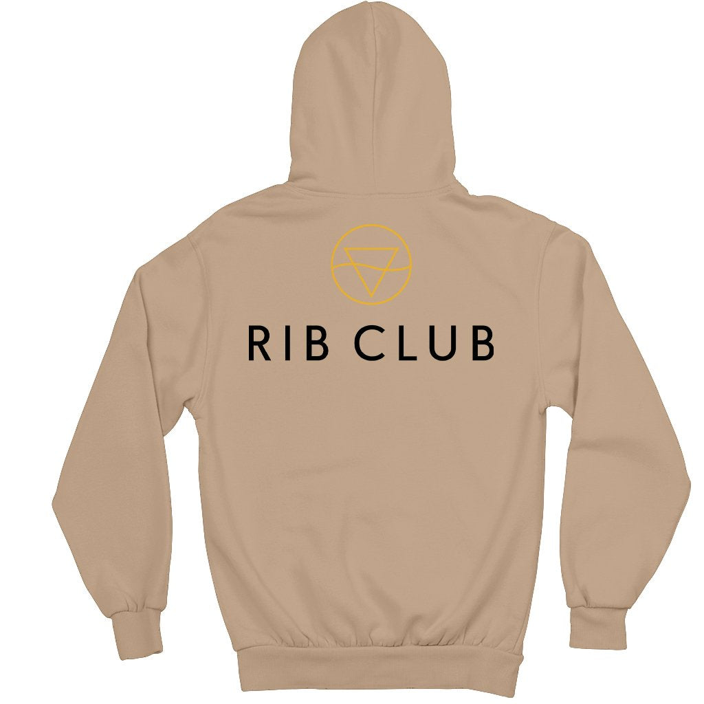 Rib Club Yellow And Black Logo Front And Back Print Hooded Sweatshirt-Rib Club-Essential Republik