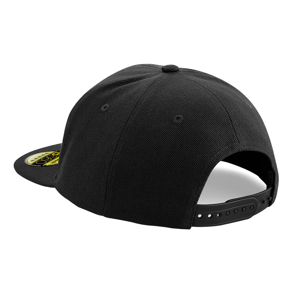 Gameovr Black Flat Peak Snapback Cap-LNOE-Essential Republik