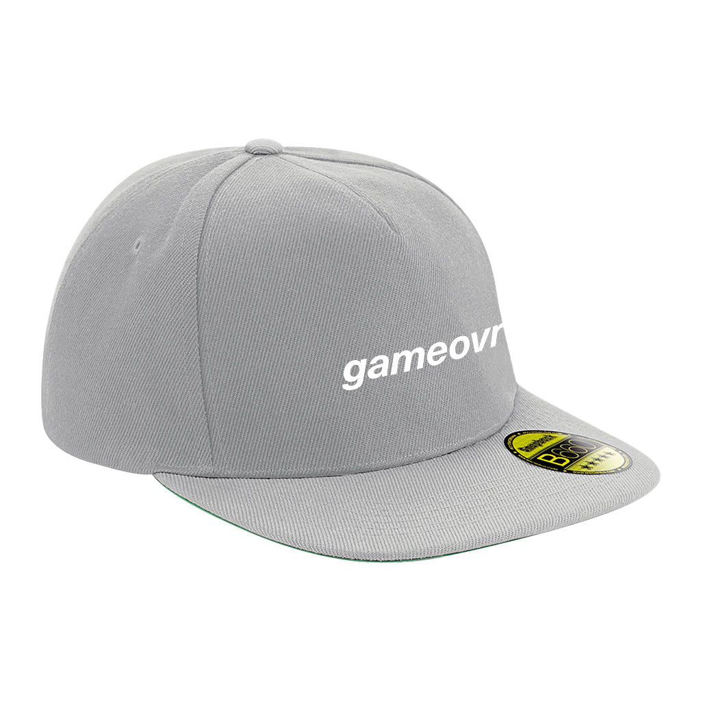 Gameovr Grey Flat Peak Snapback Cap-LNOE-Essential Republik