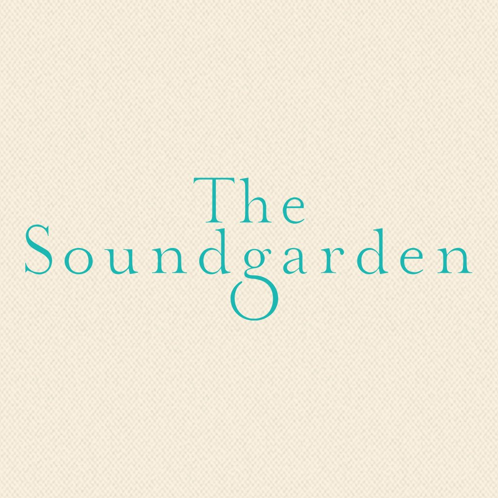 The Soundgarden Two Line Teal Logo Organic Cotton Canvas Wristlet Zip Pouch-The Soundgarden-Essential Republik