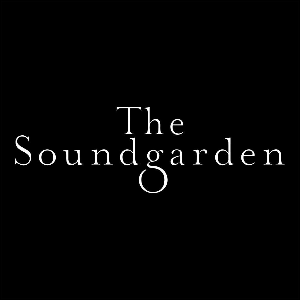 The Soundgarden Two Line White Logo Men's Iconic Zip-through Hoodie-The Soundgarden-Essential Republik