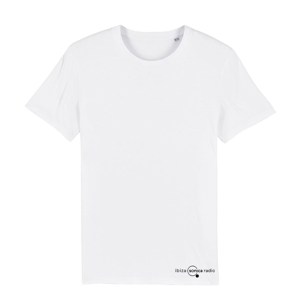 Sonica Ibiza Black Logo Front And Back Print Men's Organic T-Shirt-Sonica-Essential Republik