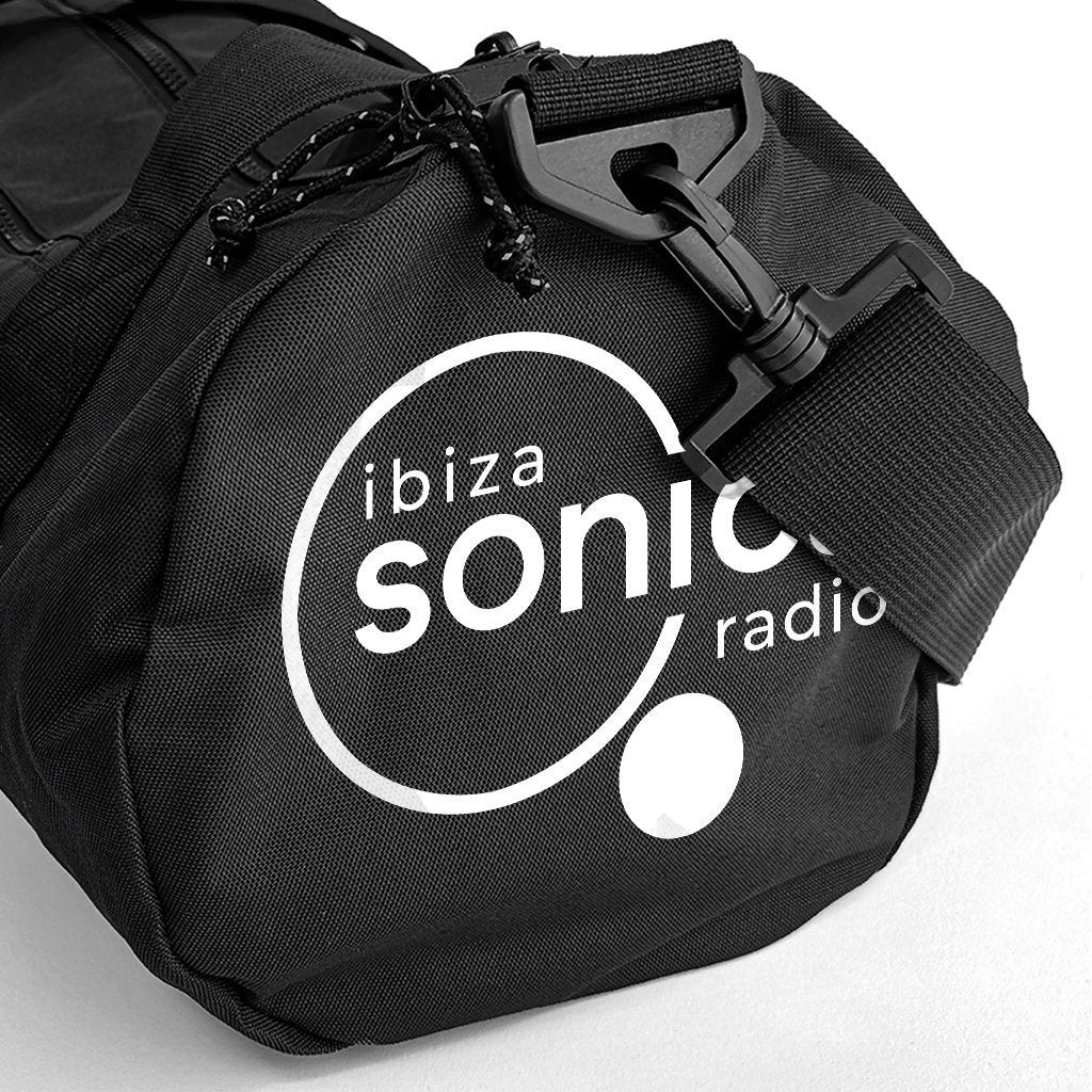 Sonica White Logos Recycled Barrel Bag-Sonica-Essential Republik