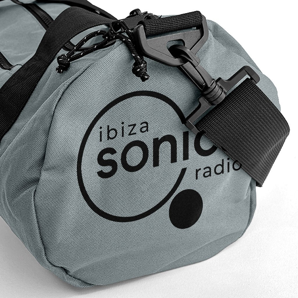 Sonica Black Logos Recycled Barrel Bag-Sonica-Essential Republik