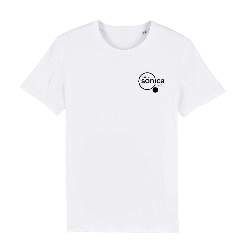 Sonica Black Logo Front And Back Print Men's Organic T-Shirt-Sonica-Essential Republik