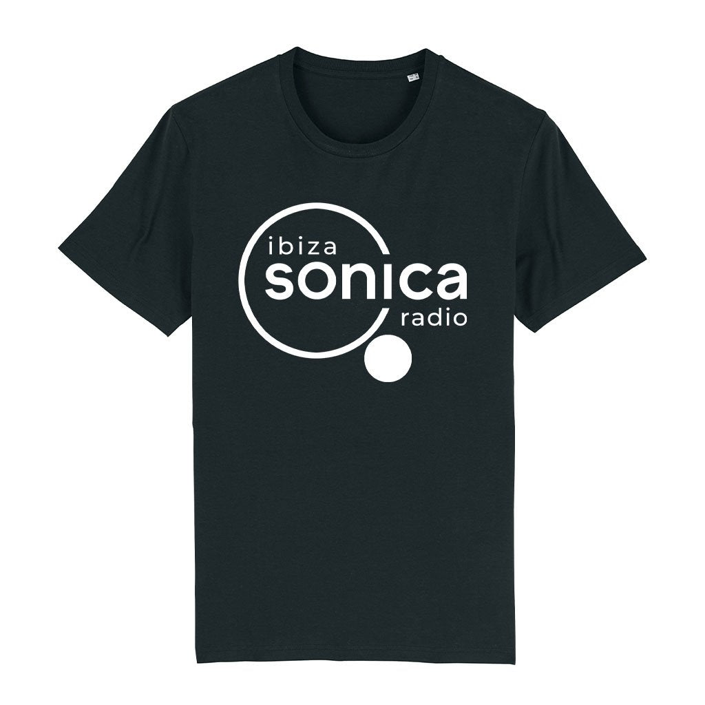 Sonica White Logo Men's Organic T-Shirt-Sonica-Essential Republik