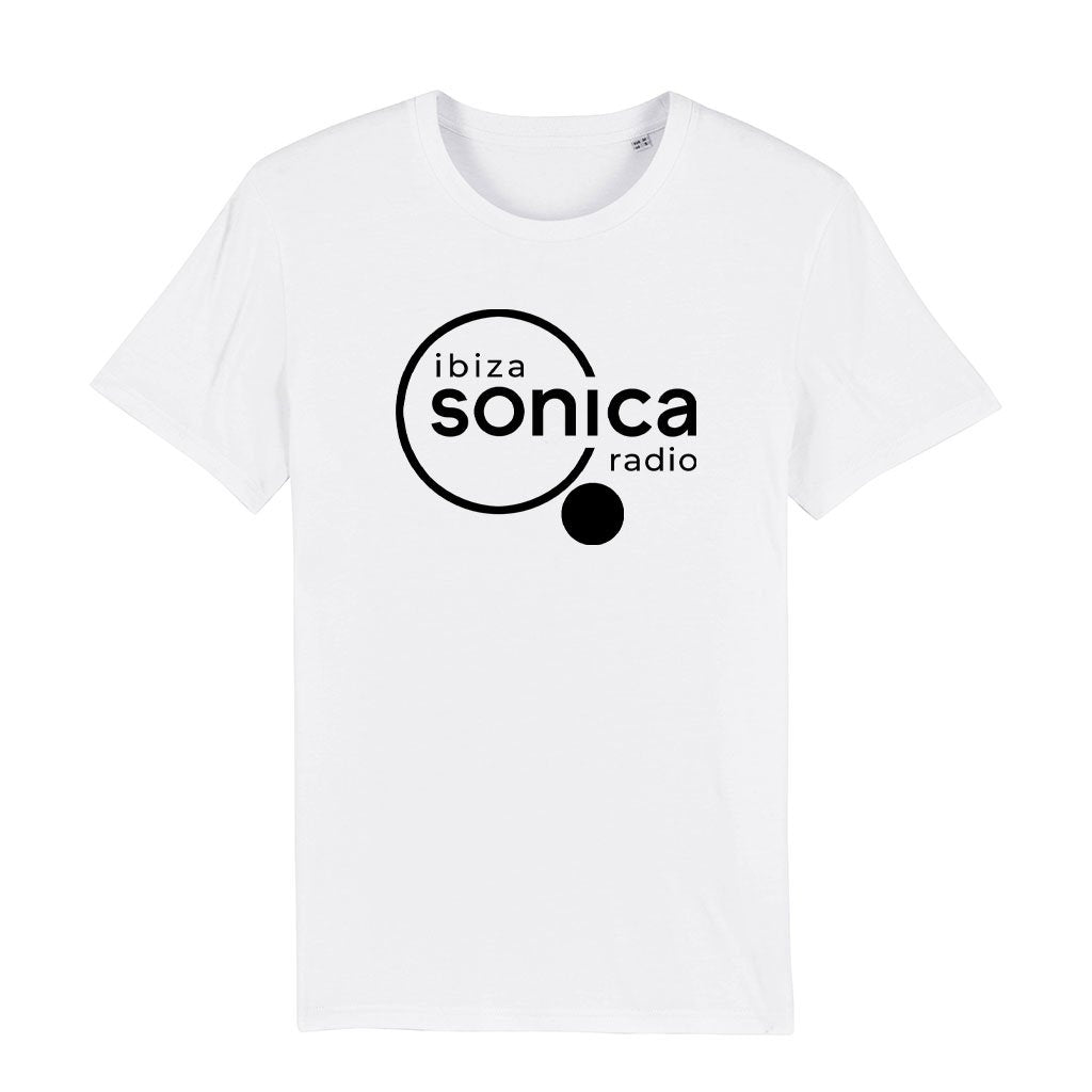 Sonica Ibiza Black Logo Men's Organic T-Shirt-Sonica-Essential Republik