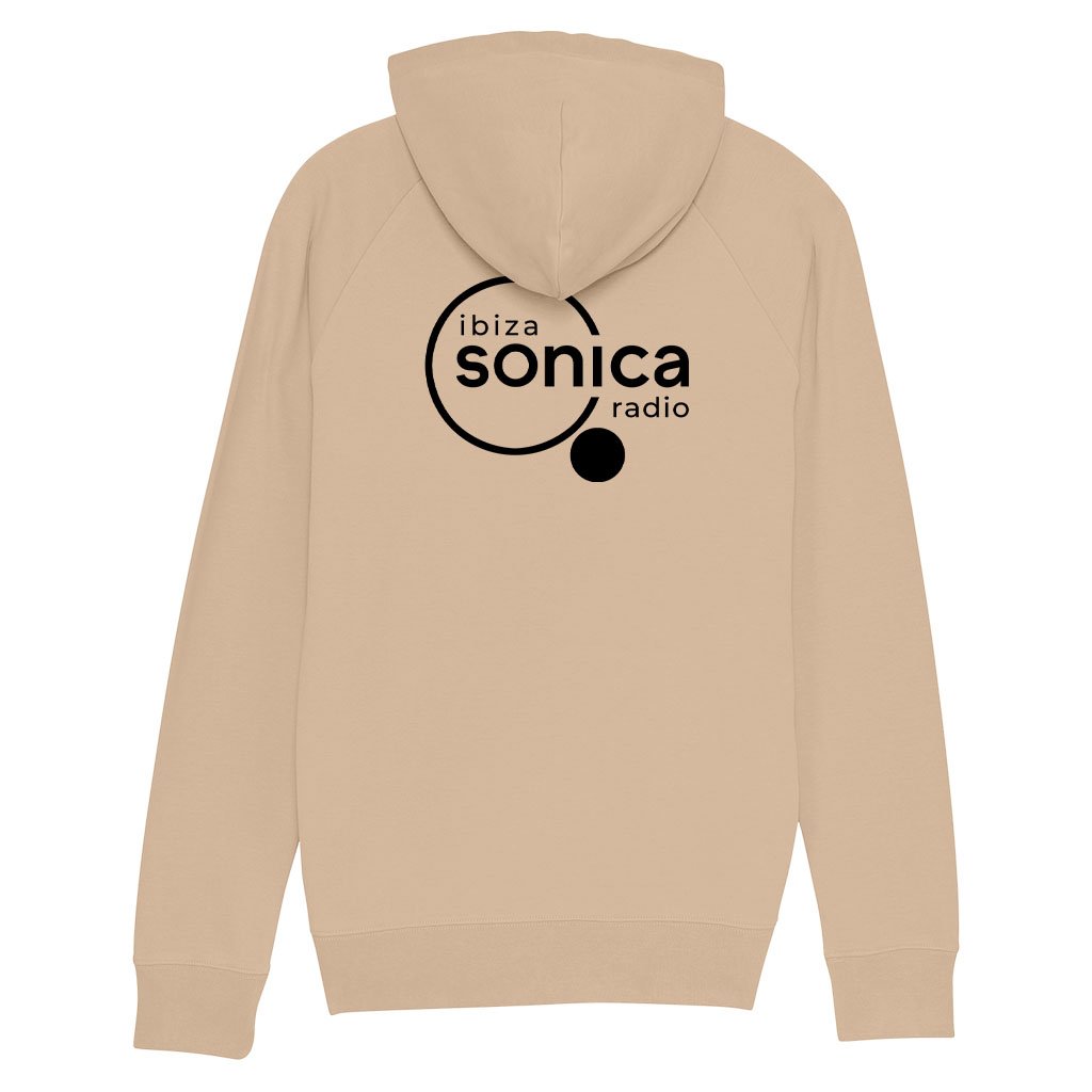 Sonica Black Logo Front And Back Print Men's Hooded Sweatshirt-Sonica-Essential Republik