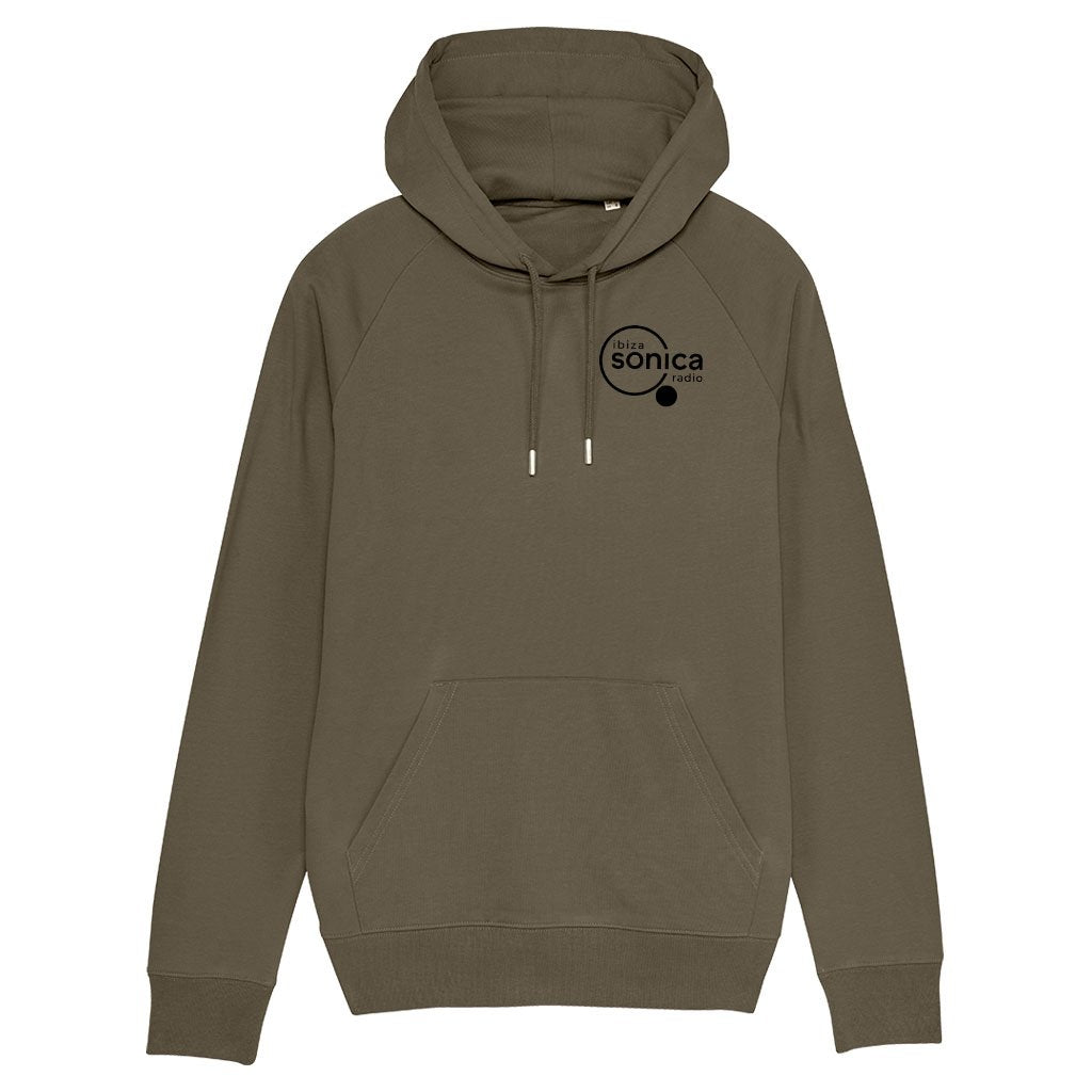 Sonica Black Logo Front And Back Print Men's Hooded Sweatshirt-Sonica-Essential Republik