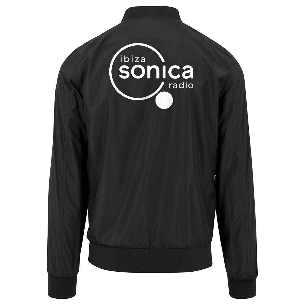 Sonica White Landscape Logo Front And Back Print Men's Bomber Jacket-Sonica-Essential Republik