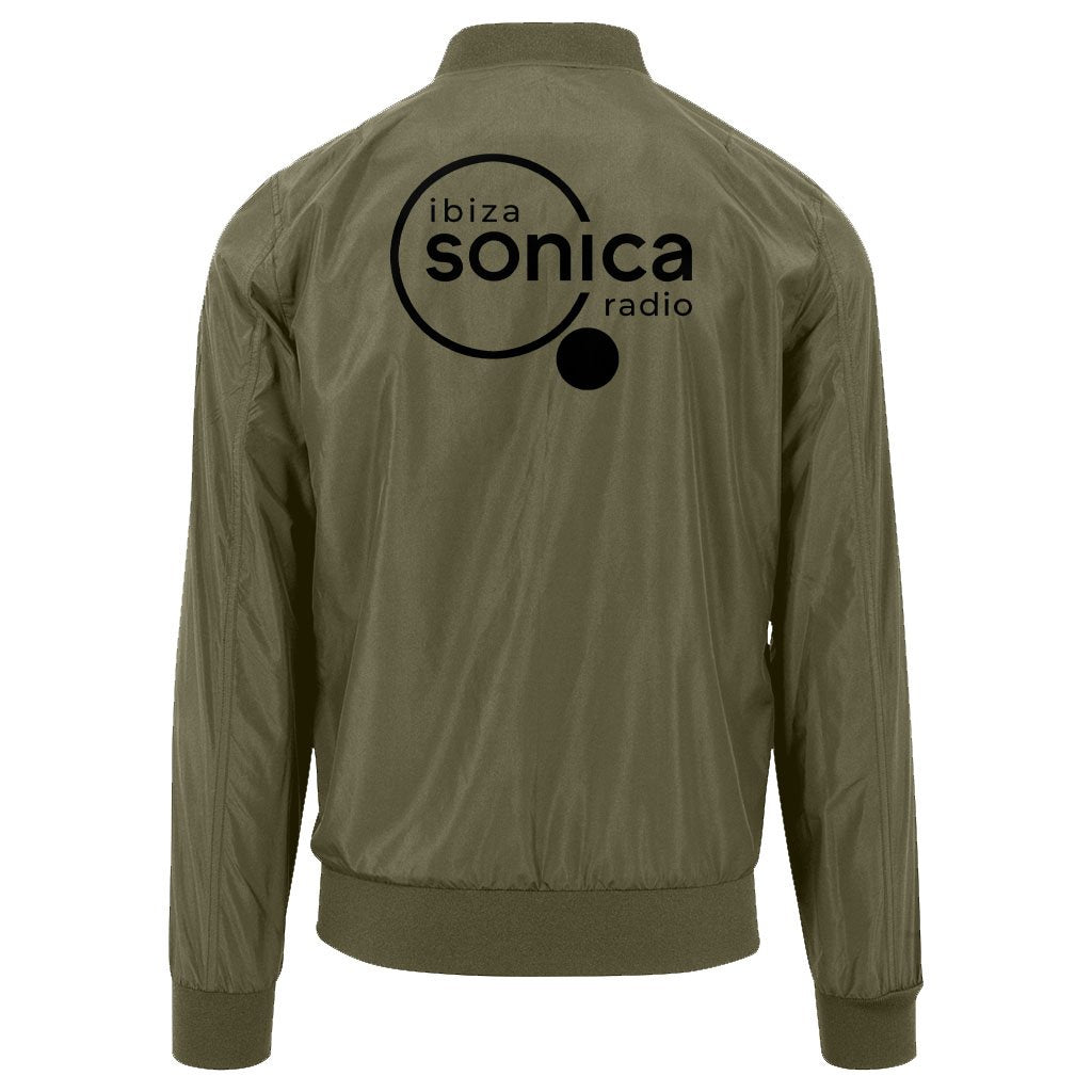 Sonica Black Landscape Logo Front And Back Print Men's Bomber Jacket-Sonica-Essential Republik