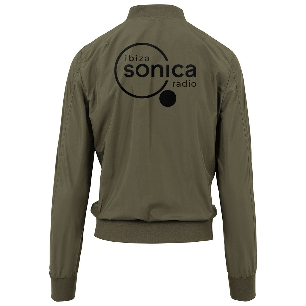 Sonica Black Landscape Logo Women's Bomber Jacket-Sonica-Essential Republik