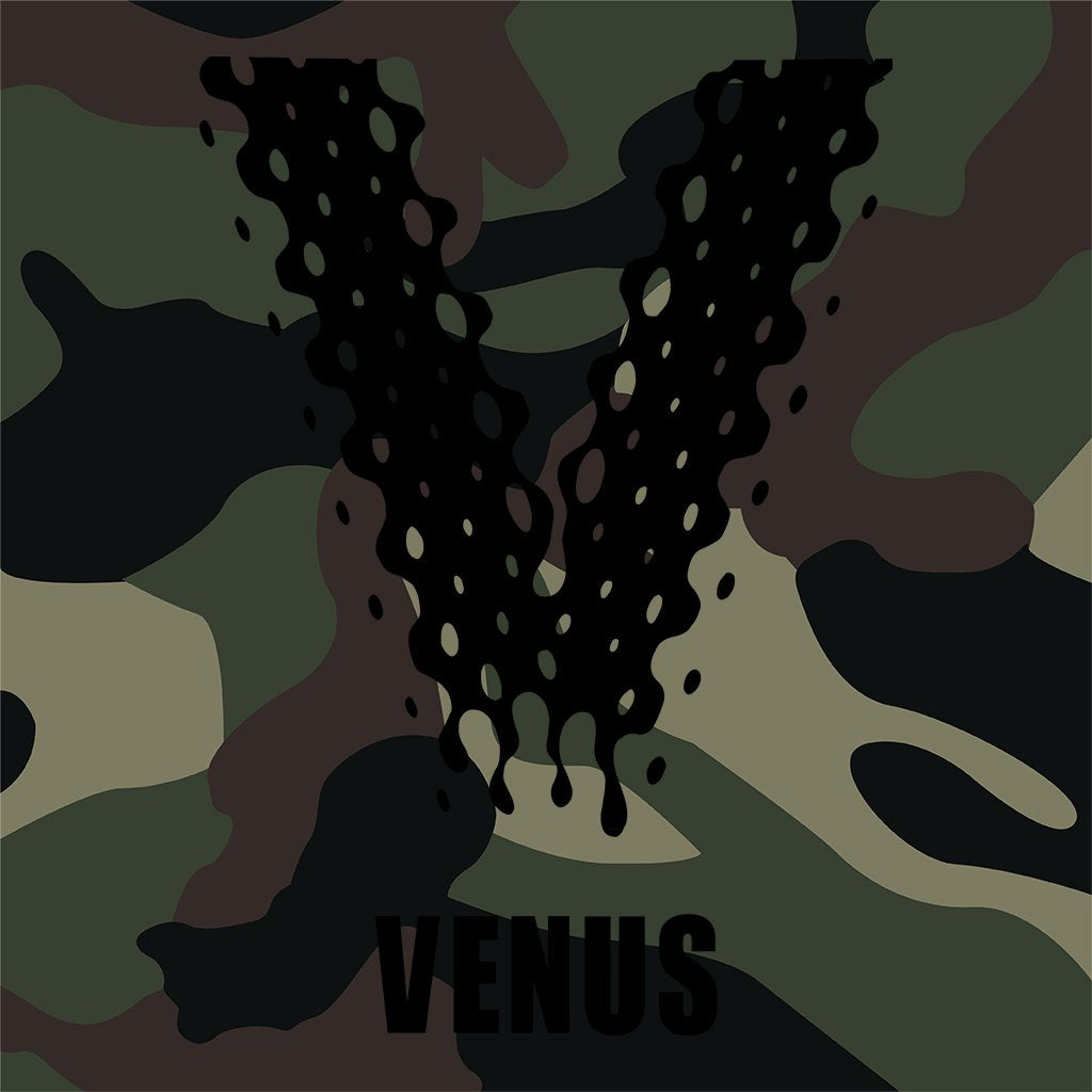 Venus Black Logo Camouflage Large Woven Shopping Bag-Venus-Essential Republik