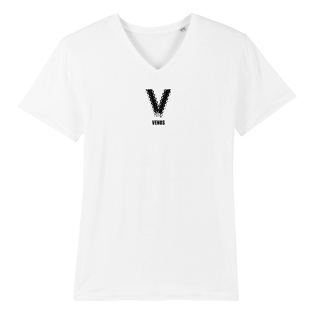 Venus Black Logo Men's V-Neck T-Shirt-Venus-Essential Republik