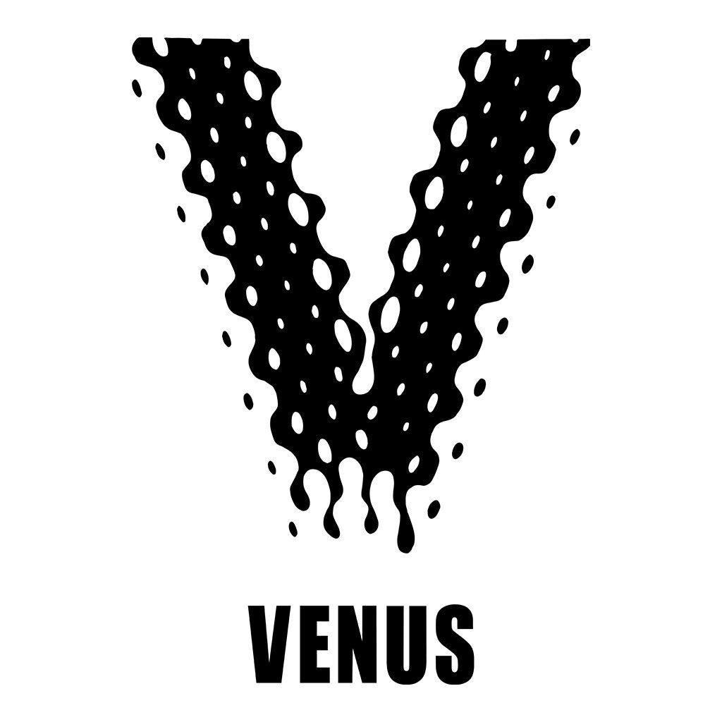 Venus Black Logo Men's V-Neck T-Shirt-Venus-Essential Republik