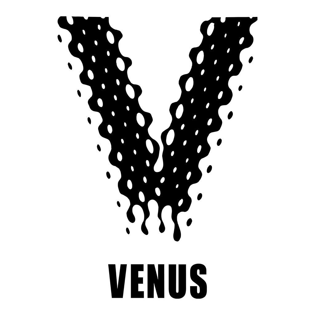 Venus Black Logo Women's Iconic Fitted T-Shirt-Venus-Essential Republik