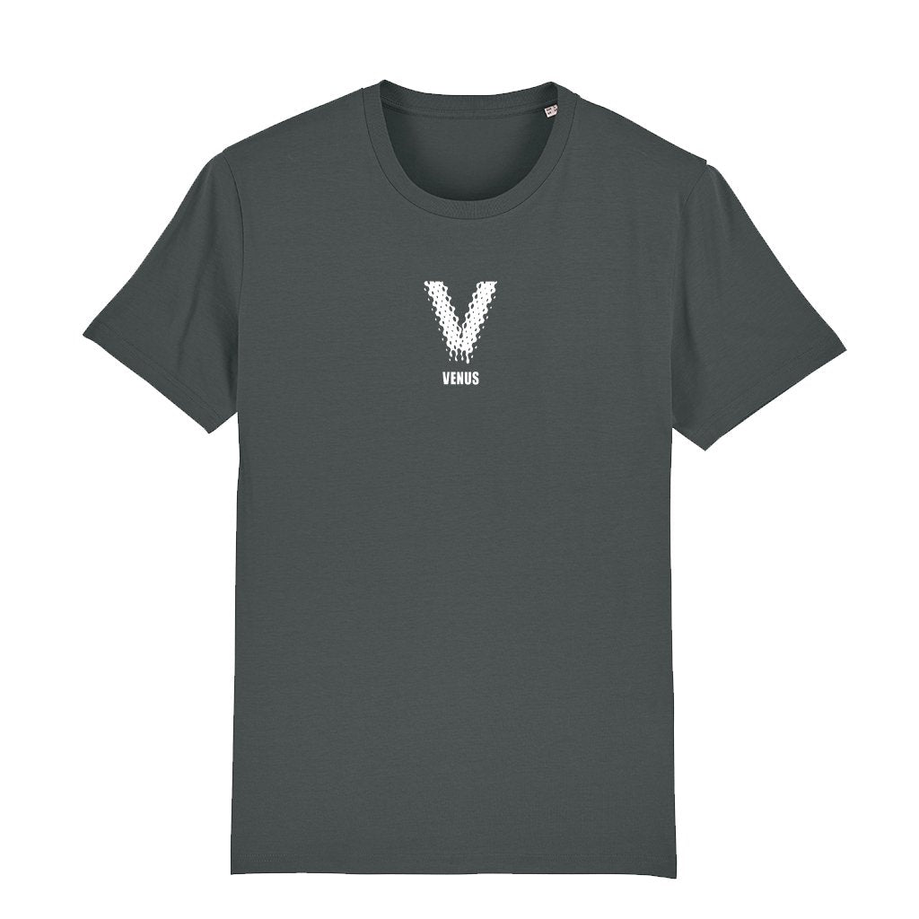 Venus White Logo Men's Organic T-Shirt-Venus-Essential Republik