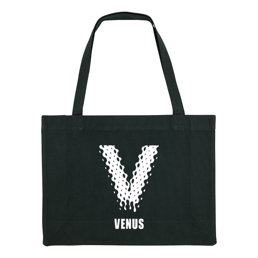 Venus White Logo Woven Shopping Bag-Venus-Essential Republik