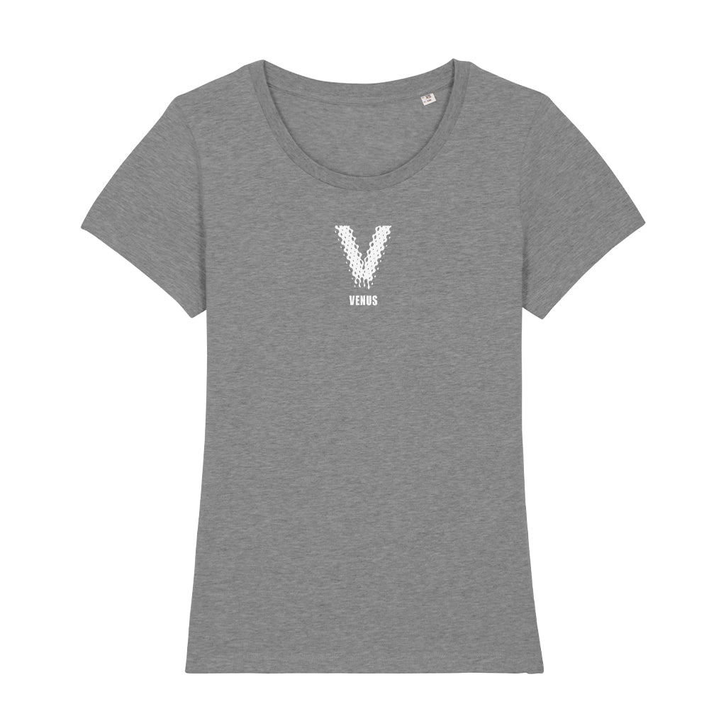 Venus White Logo Women's Iconic Fitted T-Shirt-Venus-Essential Republik