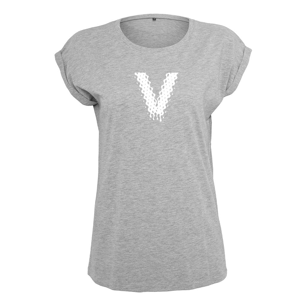 Venus White V Logo Front And Back Print Women's Casual T-Shirt-Venus-Essential Republik
