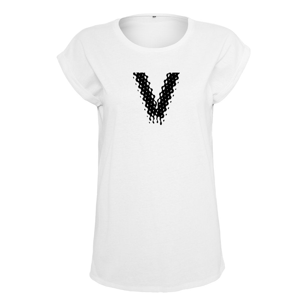 Venus Black V Logo Front And Back Print Women's Casual T-Shirt-Venus-Essential Republik