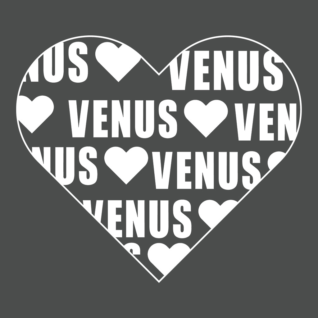 Venus White Heart Logo Front And Back Print Women's Iconic Fitted T-Shirt-Venus-Essential Republik